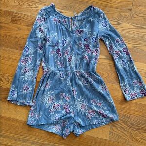 Floral Long Sleeve Romper